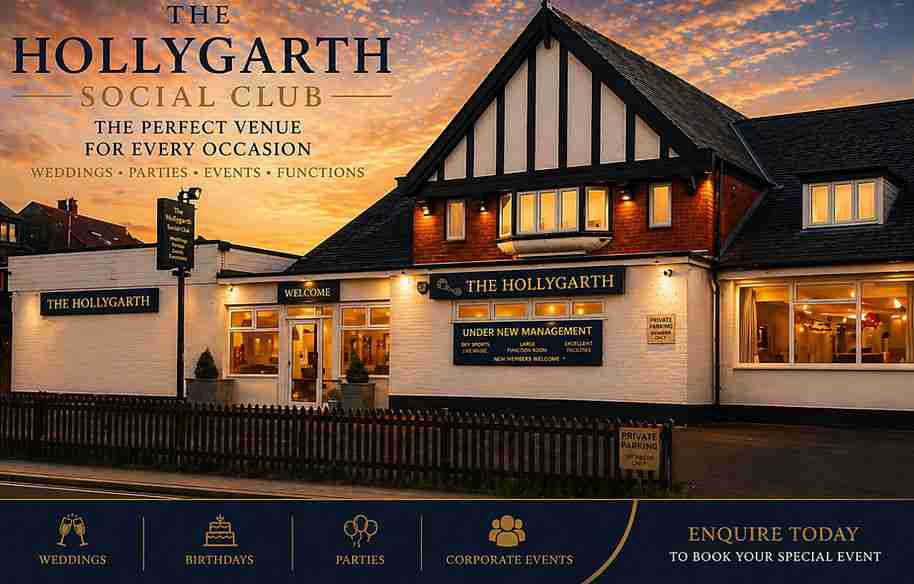 The Hollygarth Club wedding venue near BB Wedding Cars